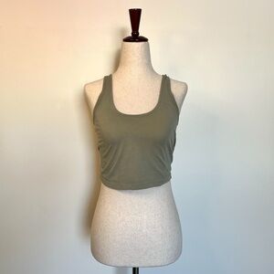 Free People Cropped Tank Top Olive Green Size Small